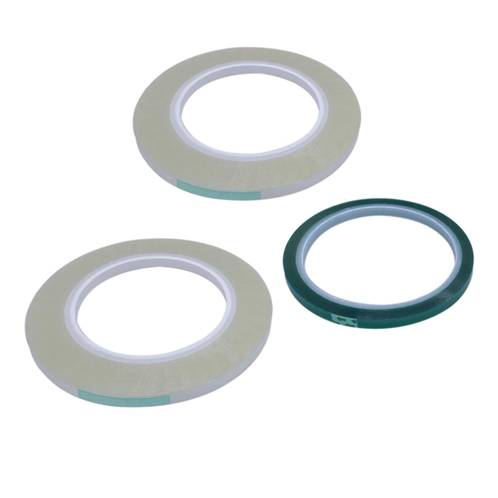 3PCS Open Reel Tapes Leader Tape 1 Green Color and 2 Transparent Set