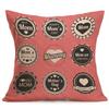 Love Letter Pattern Throw Pillow Covers With Digital Printing Of Short Plush Fabric Car-Shaped Sofa Cushion Home Decor