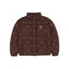 MLB Down Jackets Unisex Dark Brown Stand Collar Thickened Puffer Jacket 3ADJM0536-43BRD
