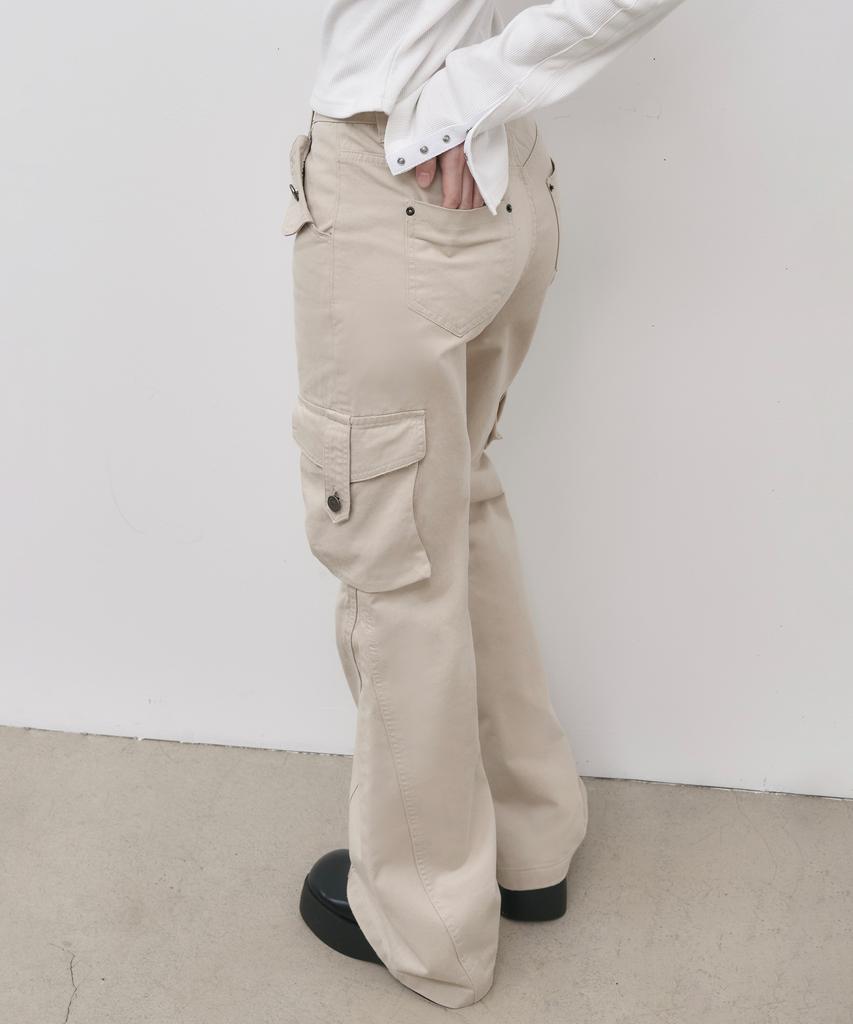 Seul Side Pocket Semi-Bootcut Pants_Beige