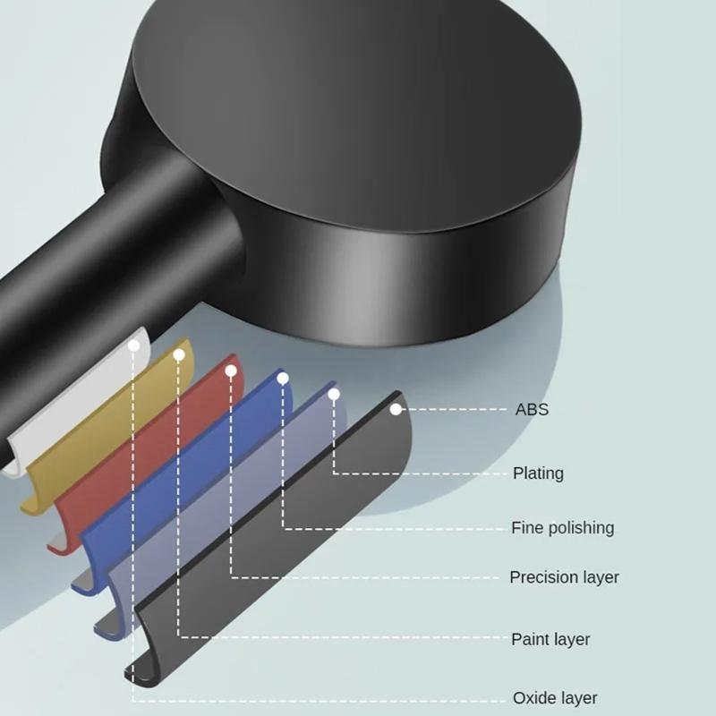 Five-speed Multi-function Large Water Spray Booster Shower Handheld Shower Head Matte Black Shower Head Set