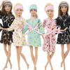 Puppenpyjama für Barbie-Puppe, Homewear, Puppenkleidung, Schlafzimmermantel, Bademantel, heißer Rock, Puppenzubehör, viele Farben
