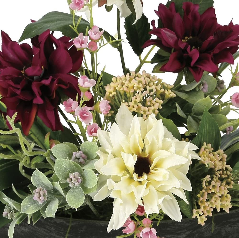 Artificial Flowers Flower Photocatalyst Fake Interior Plants Style "Art Arrangement" (Air Purifying) (Japanese Arrangement Dahlia)