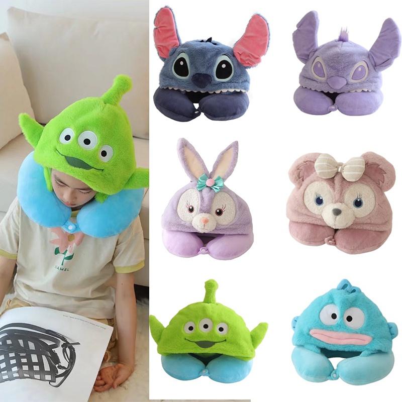 Alien Stitch Stellalou Hooded U-shaped Pillow Plush Portable Travel Pillows