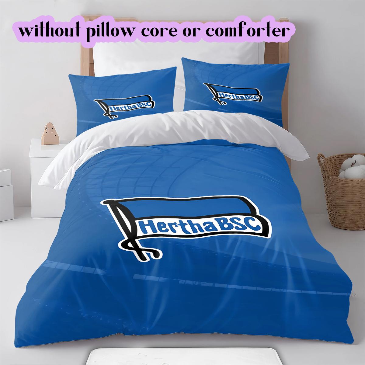 

Hertha BSC II Pattern Bedding Quilt Set Quilt Cover Pillowcase Home Decoration Birthday Gift (1 * duvet cover + 2 * pillowcase, without core) 140x200cm