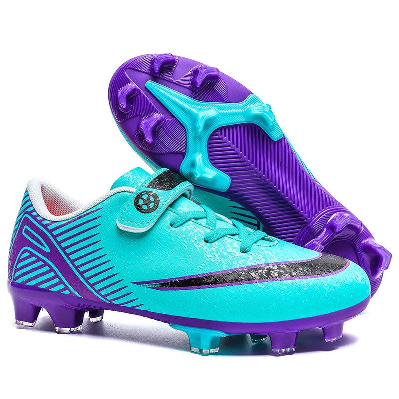 Children's Football Shoes Broken Nails Boys and Girls Anti-skid Training Shoes Velcro Short Nails Artificial Grass Nails