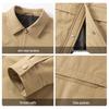 MINISO Men's Winter Plush Lined Padded Shirt Collar Jacket
