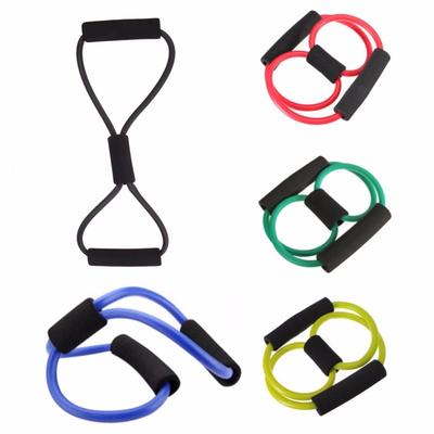 Tragbare Yoga Rohr 8 Typ Gummi Latex Muskel Training Widerstand Band Elastische Pull Seil Gym Fitness