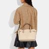 New COACH Hanna Pebbled Leather Tote Bag, Shopping Bag, Shoulder Bag, Crossbody Bag, Handbag Large Women's Ivory Gray CH536-SVIO