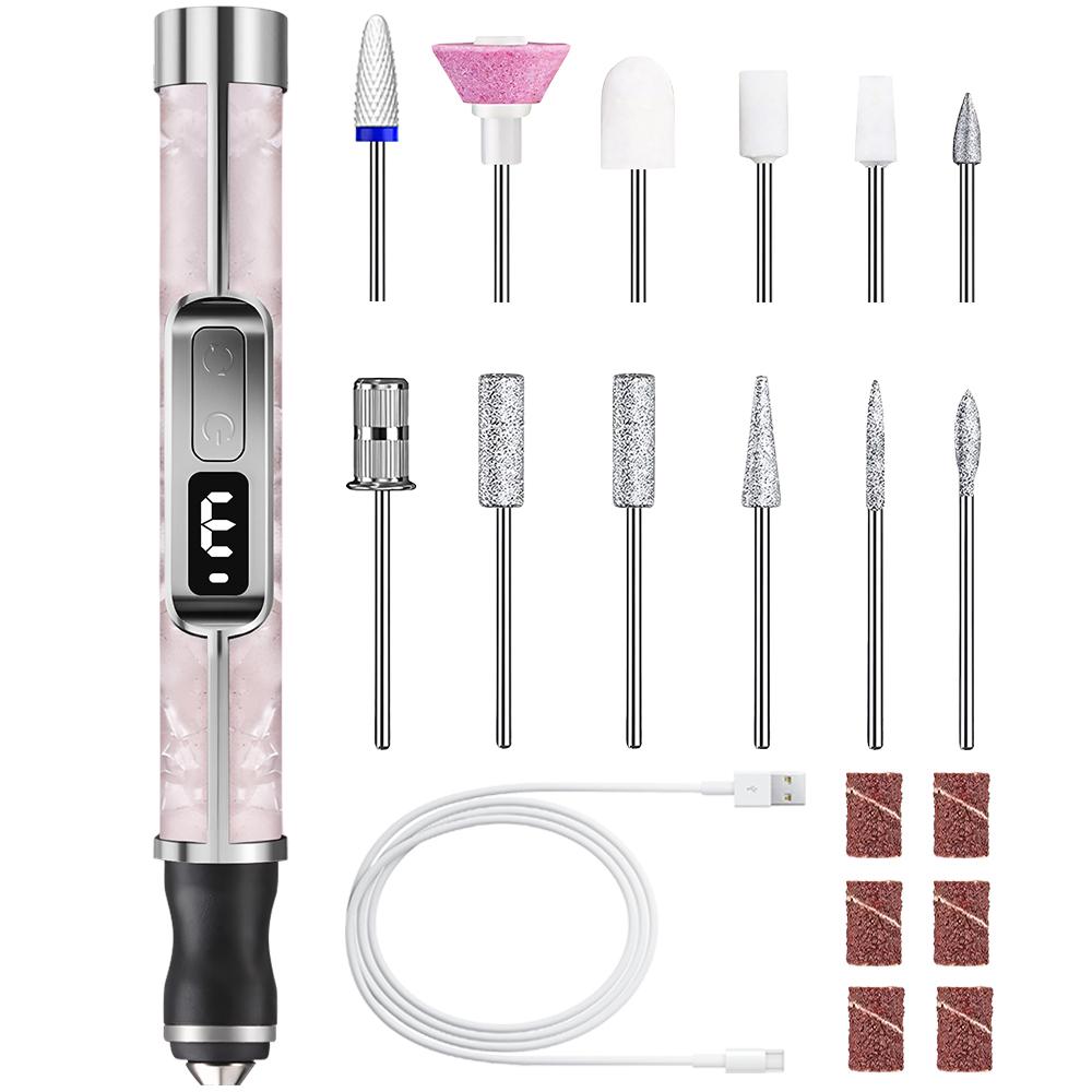 

Cordless Nail Drill Electric Nail File Kit, Rechargeable Portable Acrylic Gel Nail Polish Remover Machine for Home and Salon Use