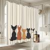 Dog Friends Shower Curtain - Cute Cartoon Dogs Back View, Fun Pet Theme, Machine Washable Bath Decor