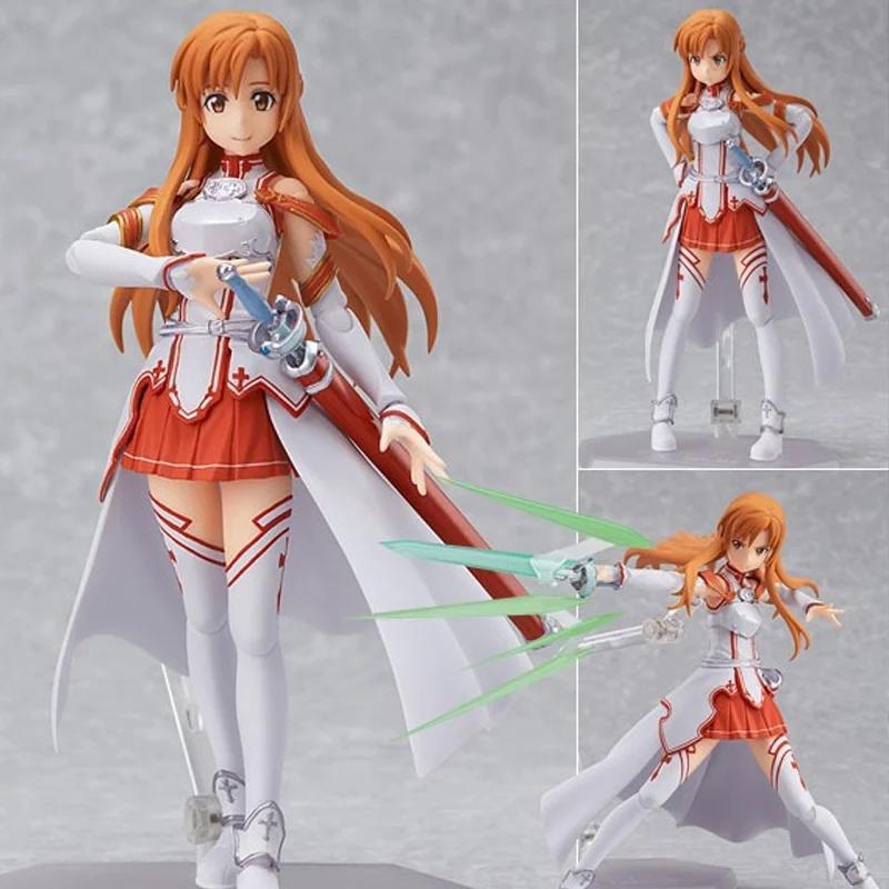 10cm SAO Progressive Scherzo of Deep Night Asuna Kirito Sinon Action Figure Set Movable Model Collectible Anime Toy