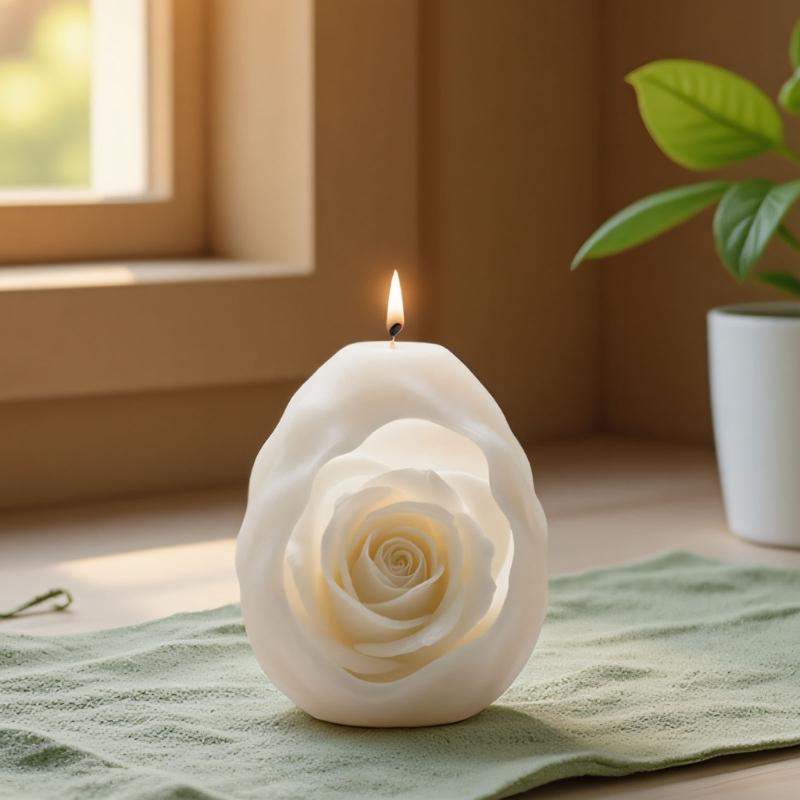 Rose Flower Silicone Molds for Epoxy Resin Making Candle Soap Heat Resistant Easy Demolding Flower Shape Silicone Mould