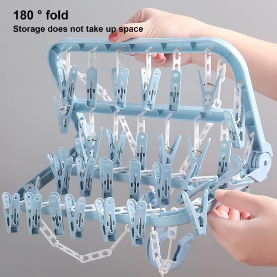 8/32Clamps Clothes Hangers Strong Load-bearing Windproof Strong Toughness Multi-use Clothes Hanger Sock Racks Household Supplies