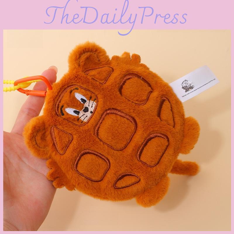 Plush Jerry Card Bag Tom And Jerry Waffle Cartoon Saddlebag Document Storage