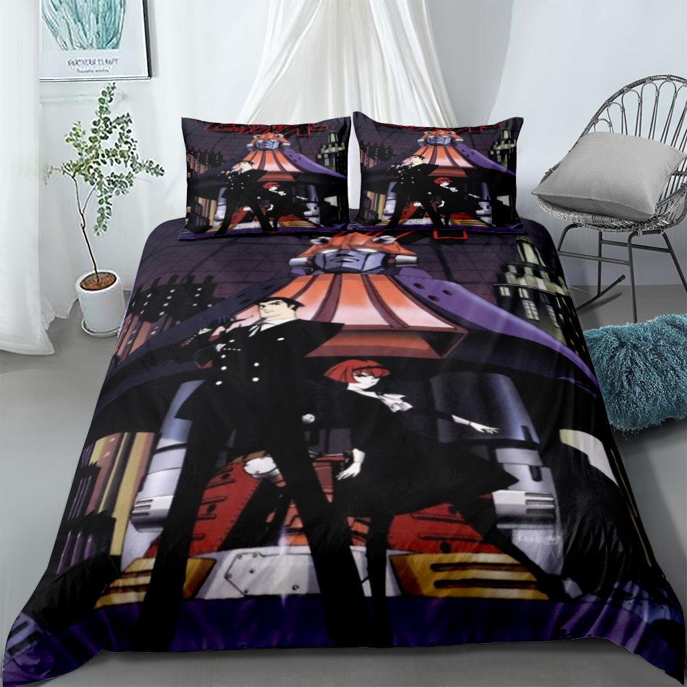 Big O Anime Duvet Cover Set King Queen Double Full Twin Single Bed Linen Set