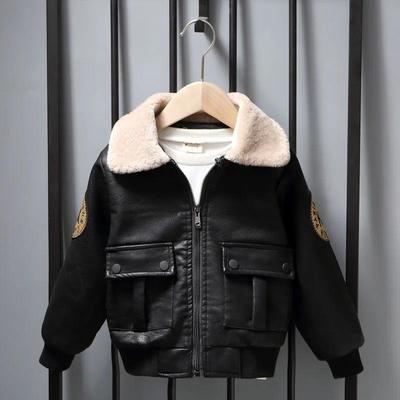 Plus Samt Verdickte Kinder Herbst- und Winterjacke Mantel