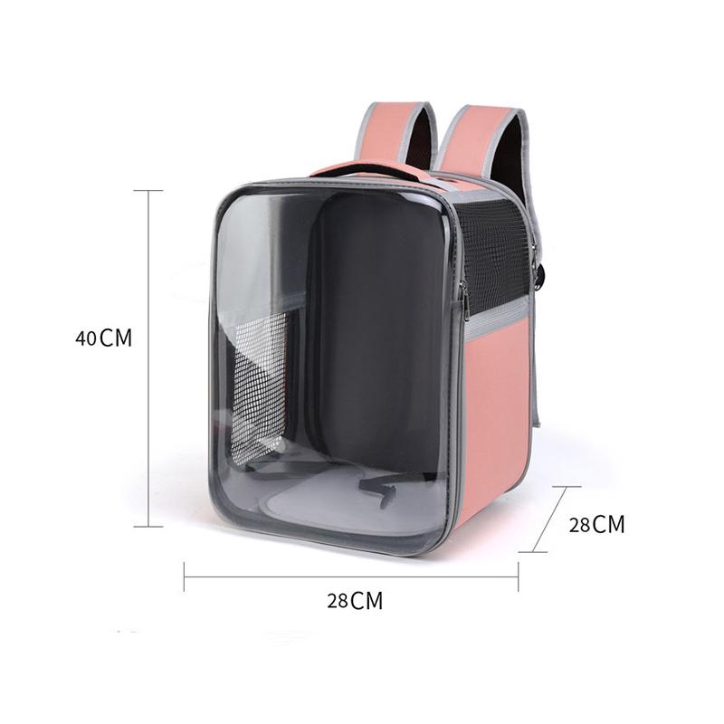 Transparent Outdoor Backpack Portable Cat Carriers Bag Breathable Pet Cats Dogs Birds Bag for Airline Approved Transport