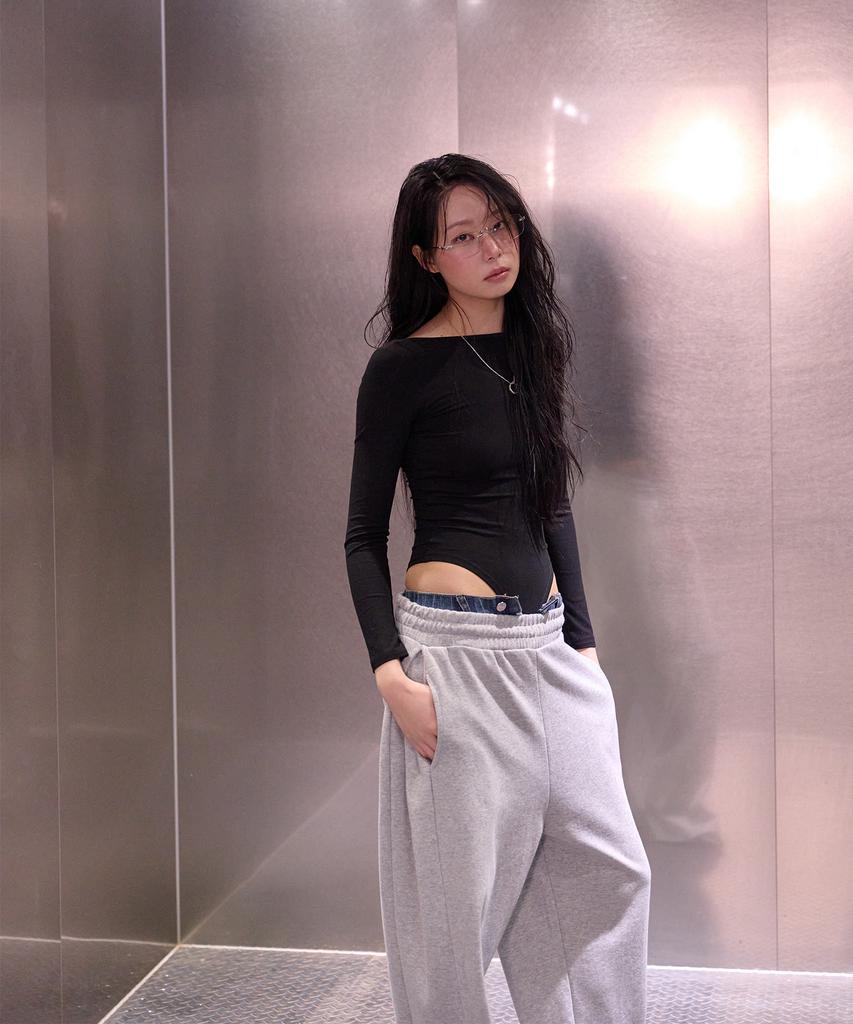 Peideomeonteu [2Pack] Side-Puck Sweat Wide Pants 3 Colors (C Type)