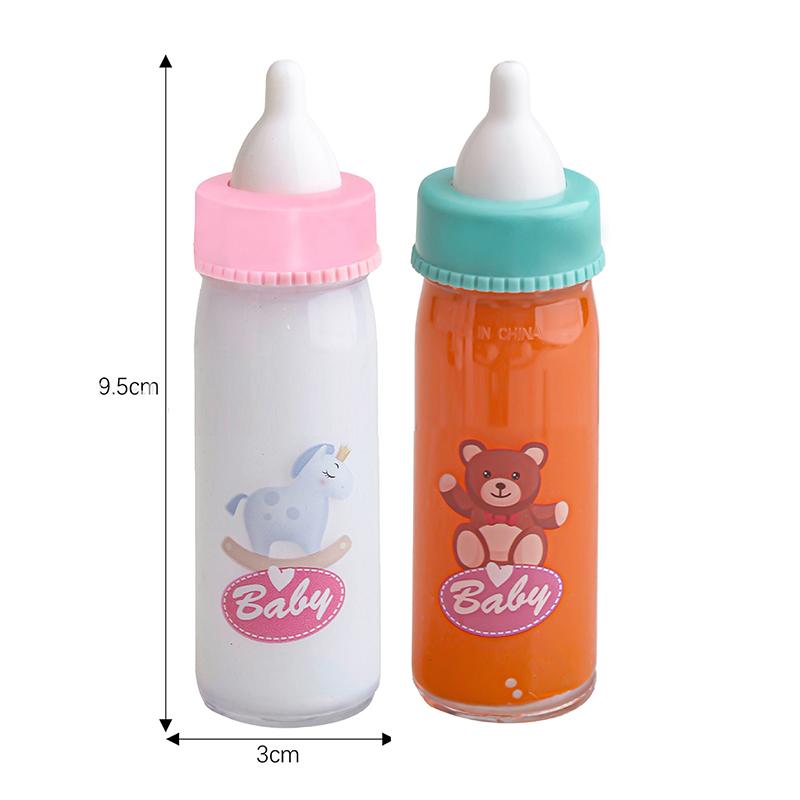 

1 Set Baby Care Toy Baby Doll Feeding Bottle Kit Stroller Milk And Juice Bottles With Pacifier Prop For Baby Dolls