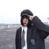 Japanese Leather Buckle Beret Octagonal Hat Warm Artist Hat All-match for Women