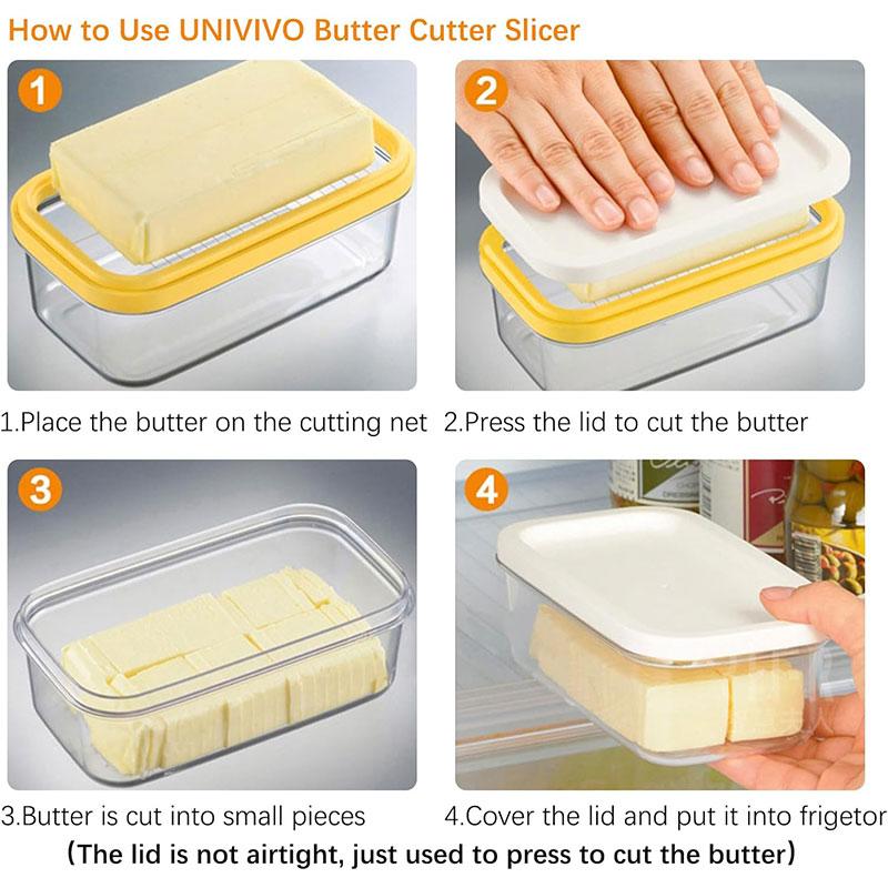 Butter Cutter Slicer Box Butter Dish With Lid And Knife For Easy Cutting And Storage Refrigerated Butter Container Butter Box