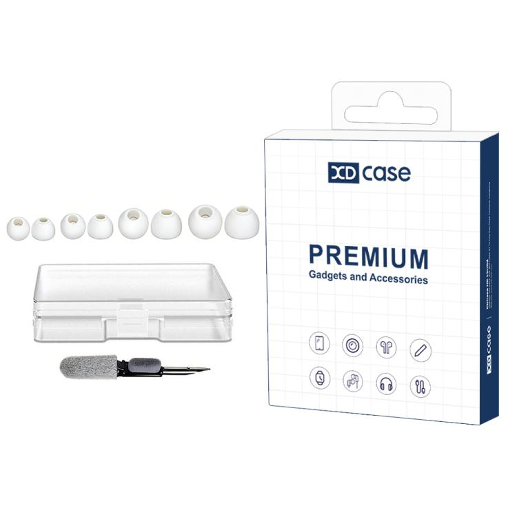 

XDcase 4 Pairs Replacement Silicone Ear Tips Kit, XS/S/M/L Size, Cleaning Brush Color Random For Sennheiser Momentum 4 белый
