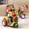 Cartoon Bear Stunt Tricycle Toy 360° Rotating Stunt Motorcycle With Music Light Dancing Electric Trike Toys Gifts For Kids