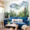 Atrippy Forest Nature Tapestry for Bedroom, Green Misty Foggy Mountain Sage Trees Wall Tapestry