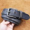 Retro Korean Style Distressed Genuine Cowhide Belt for Men