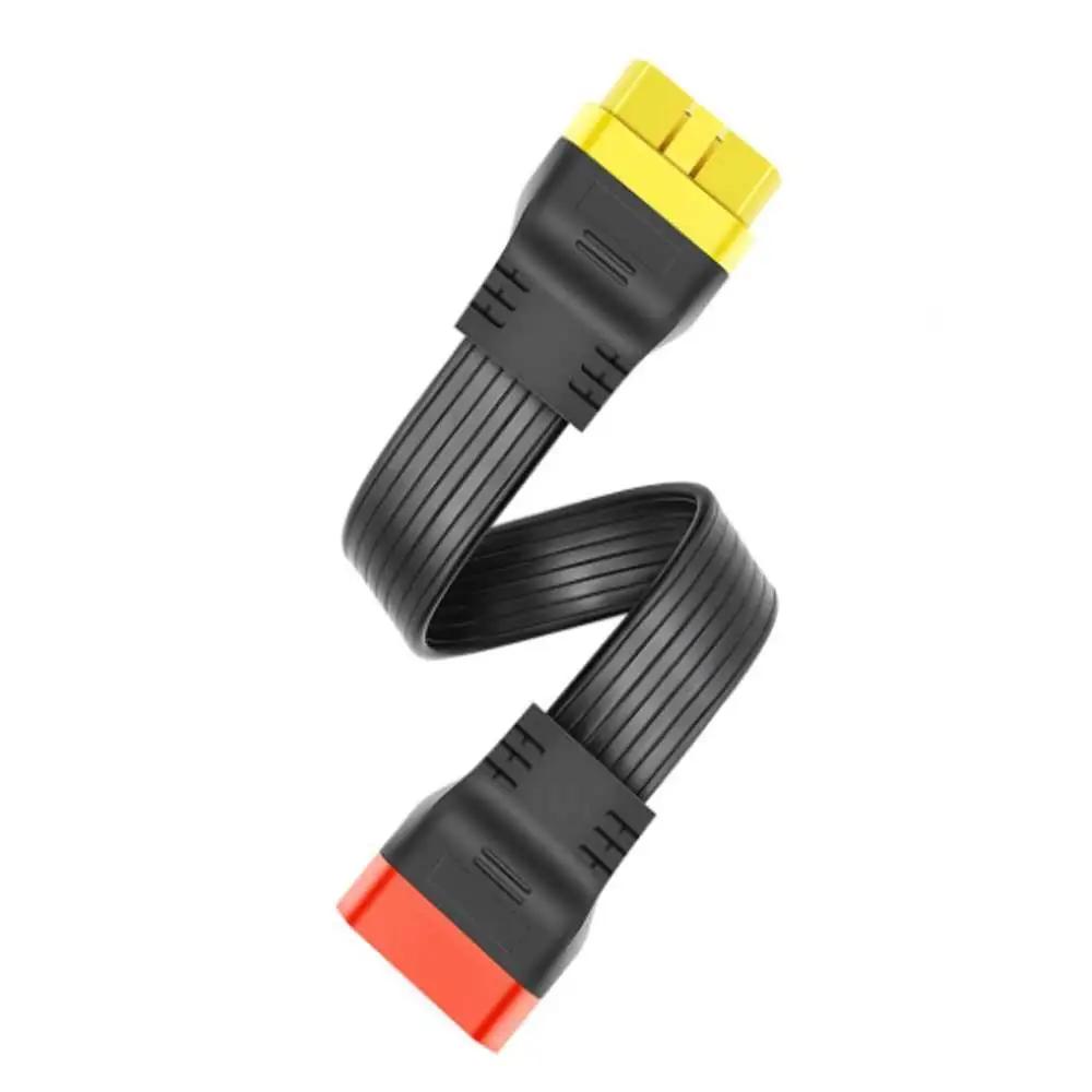 

36см Кабель-удлинитель OBD2 16PIN с полной распиновкой для Launch 431 PRO3S+ для X431 PAD3 X431 PRO PRO3s OBD Bluetooth Разъем Удлинитель V7G7 чёрный