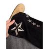 Summer American High Street Embroidery Star Jeans Men's Design Trendy Brand Fried Street Loose Straight Pants