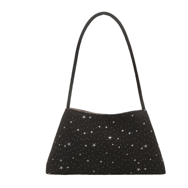 Сумка под мышку большой вместимости, новая весенняя сумка для commuters, блестящая модная портативная сумка через плечо чёрный