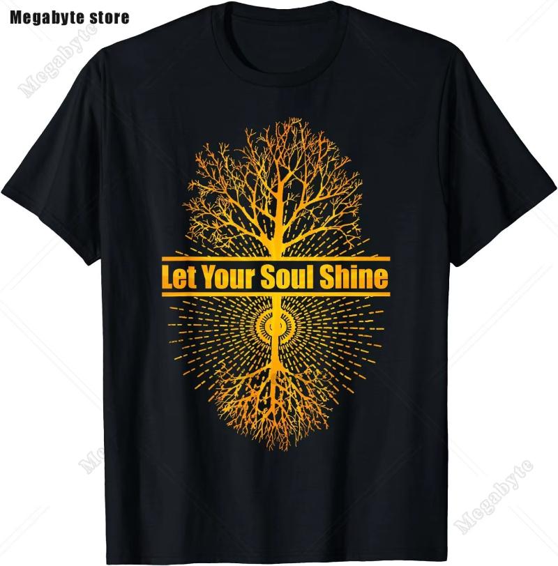 Classic Tree of Life Yin Yang Design T-Shirt Man's T-shirt Leisure T Shirt Kawaii Men Clothing Cotton Beach Short Sleeve