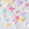 100Pcs/Bag Mini Bow 3D Cute Nail Art Decorations Bowknot Ornament Shiny Nail Charm Jewelry Diy Resin Nail Accessories Flat Back