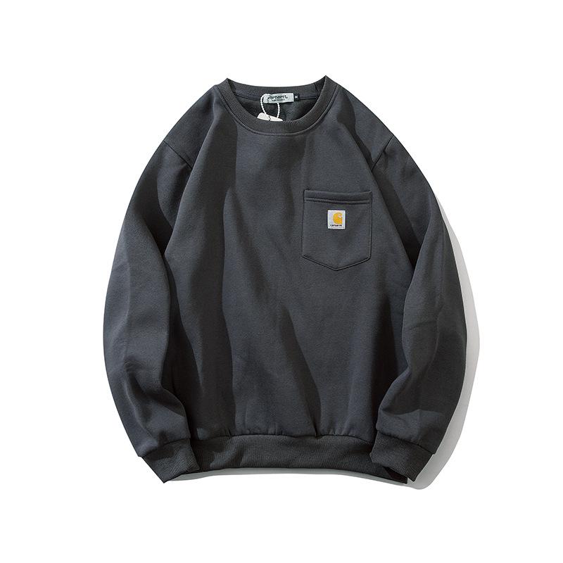 Unisex Fleece-Lined Classic Carhartt Crewneck Hoodie for Autumn/Winter