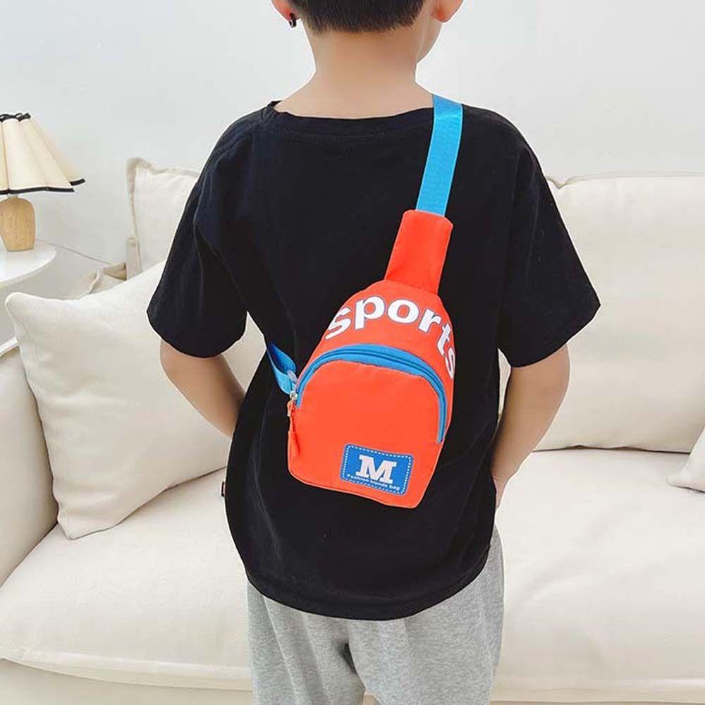 Korean Style Children Crossbody Bag Letter M Outdoor Travel Shoulder Bag Cute Kids Chest Bag Daily