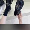 2025 Autumn New Patent Leather Loafers Soft Leather Soft Sole Doudou Low-top Single Shoes Versatile Black Popular Fashion Women's Shoes