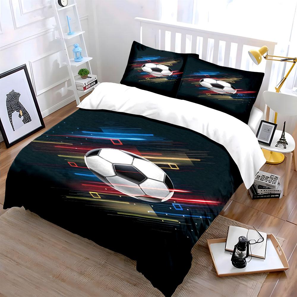Soccer Ball with Streaks. Bedding Sets Duvet Cover Sets Duvet Covers Pillowcases(1 * Duvet Cover 2 * Pillowcases Without Duvet Insert)