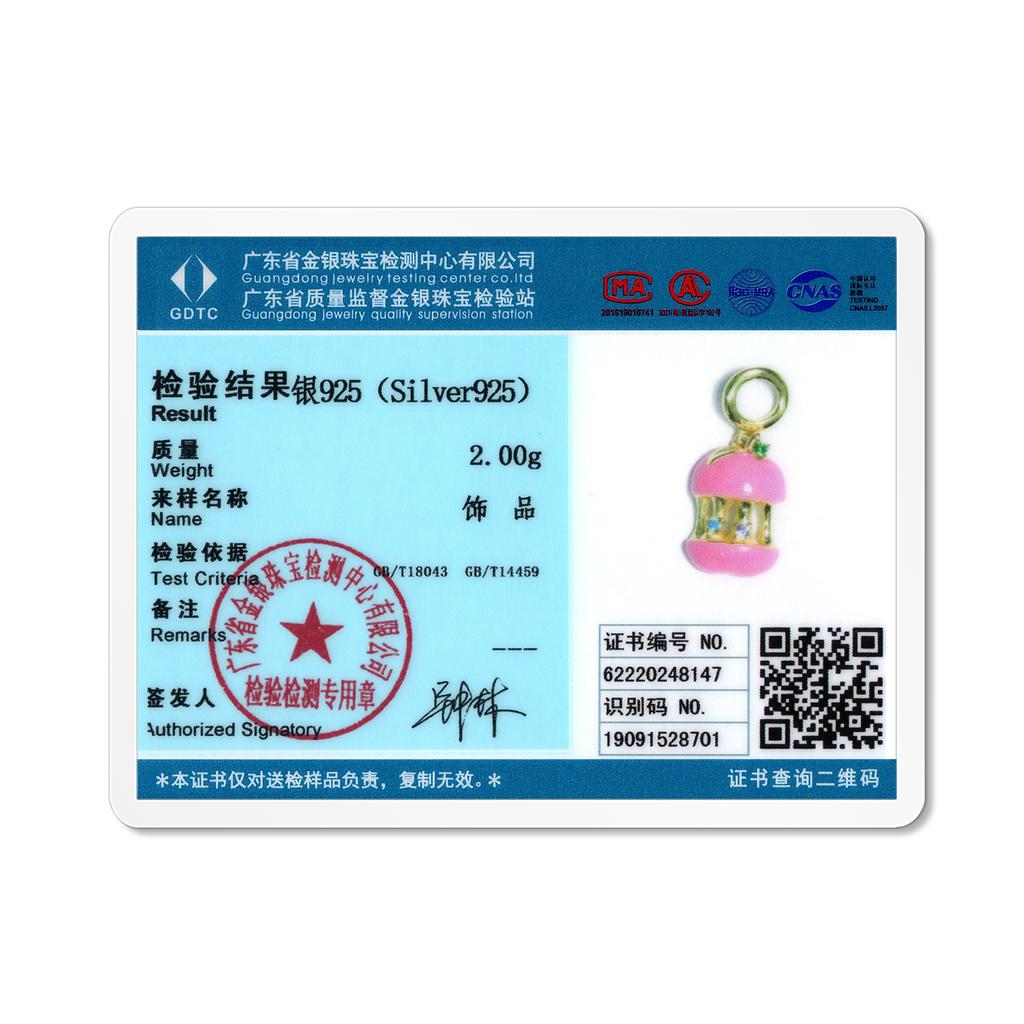 Rosa Apfel-Anhänger aus 925er-Sterlingsilber, herzförmiger Bär-Charm-Anhänger für Damen, Armband, Schmuck, vorrätig, modisches Geschenk