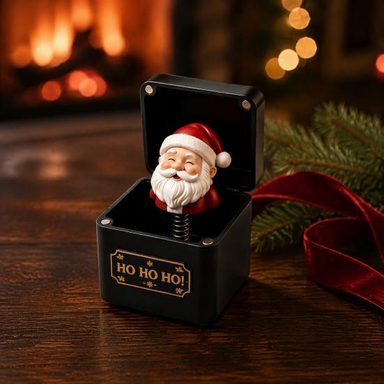 Christmas Themed Surprise Boxes Magic Gift Box, Spring-Loaded Pop-Up Holiday 3D Santa Seasonal Gifts Claus Snowman Angel Elk Trick Box for Xmas
