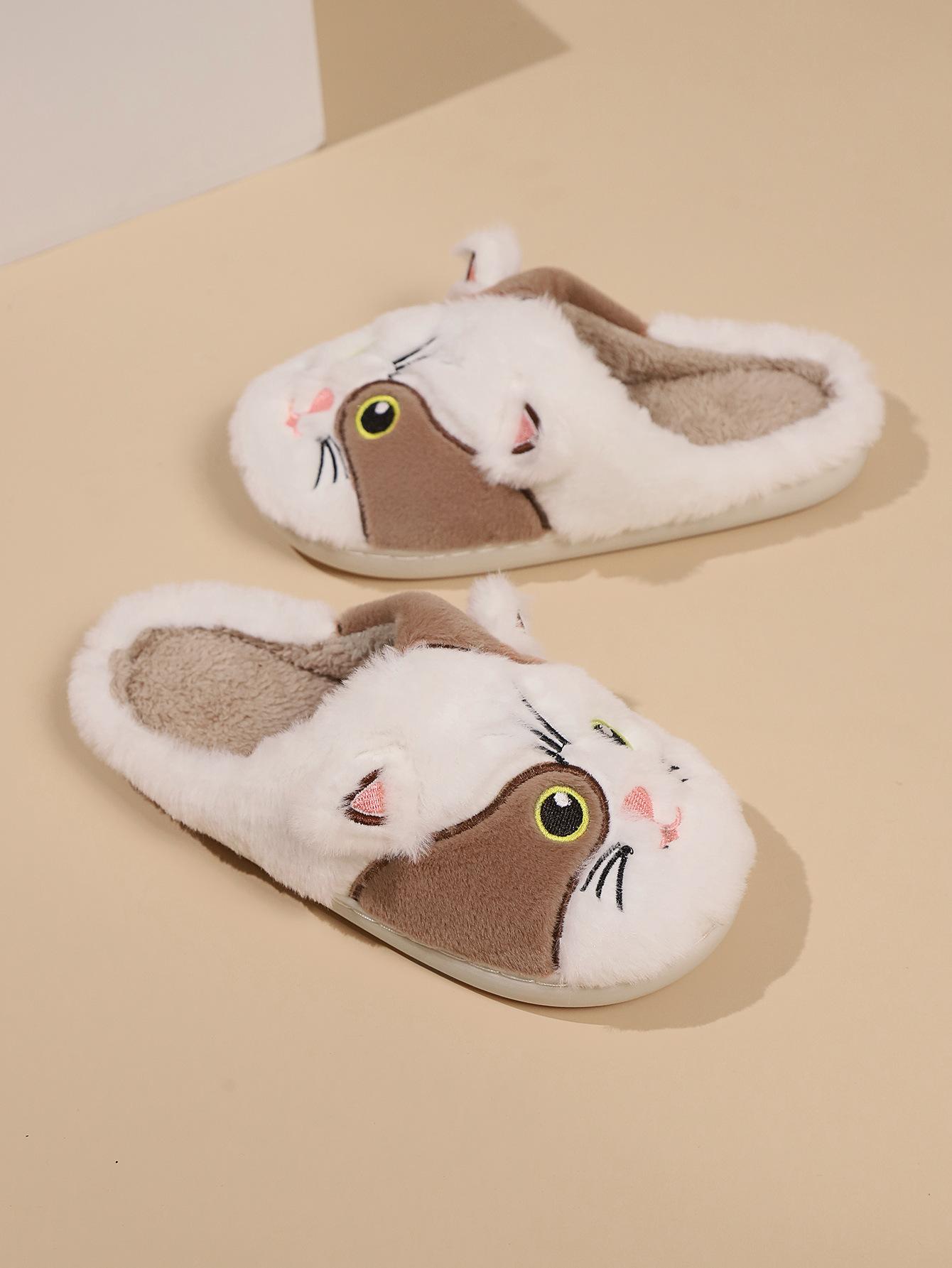 

Men s and women s cotton mop simple design shoes men s winter cartoon non-slip indoor home hair mop 44-45