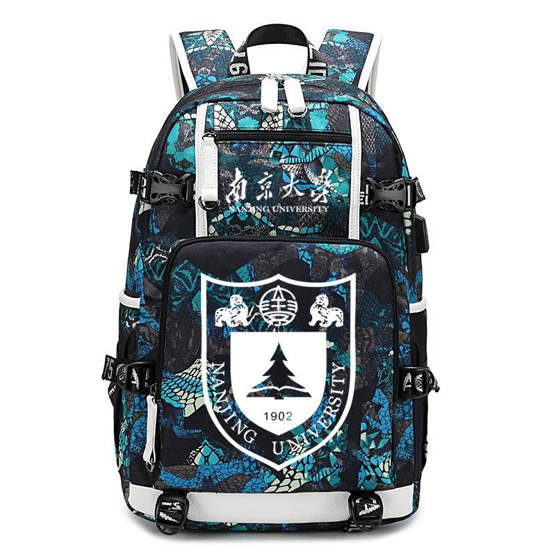 Famous school badge, college commemorative schoolbag, college style leisure backpack