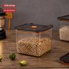 Clear Plastic Kitchen Storage Jar for Cereal and Grains