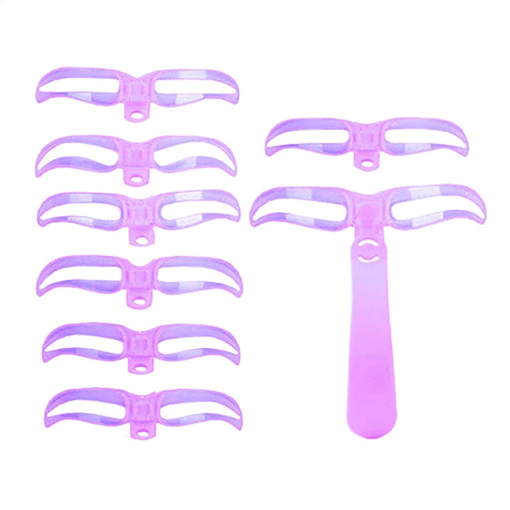Eyebrow Shaping Template 8 in1 Reusable Eyebrows Shaper Stencils Kit Grooming Card Definition Brow Makeup Tools Accessories