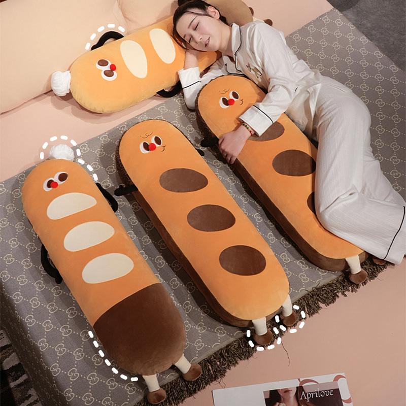 Non-Toxic 90Cm Cute Soft Long Bread Pillow Plush Toys Stuffed Sleep Toast Pillow Home Decor Gift Doll