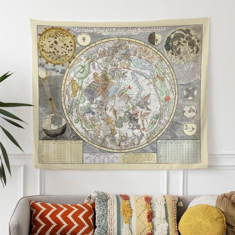 World Map Wall Hanging Room Decoration Home Decor Dormitory Decor Soft Tapestry Large Tapestry Aesthetic