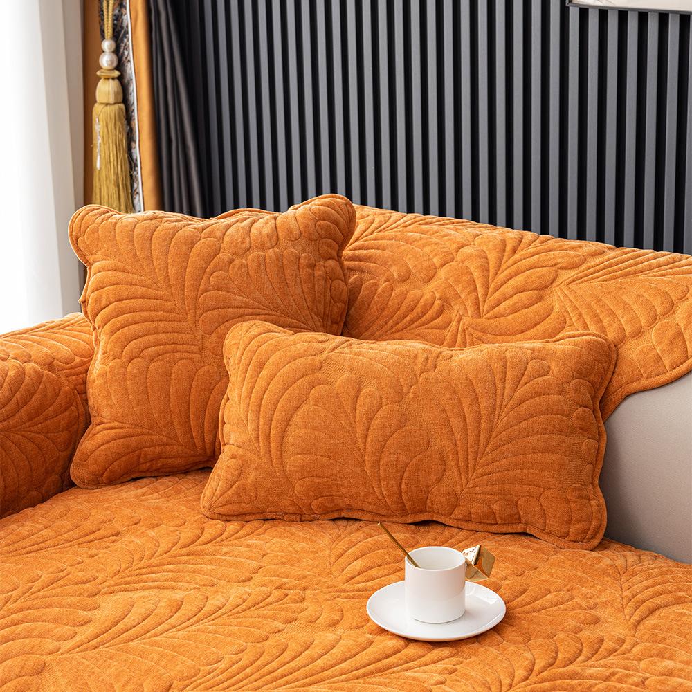 Four Seasons Universal Embroidered Sofa Cushion Chenille Non-Slip Seat Cushions Simple Combination Sofa Cover Cover Cloth