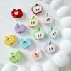Apple Alloy Painted Beaded Loose Beads DIY Accessories for Handmade Bracelets & Necklaces