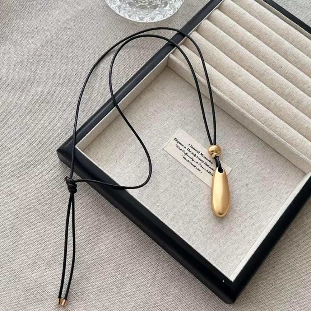 Adjustable Sweater Chain Metal Long Rope Chain Simple Pendant Necklace  Clothing Accessory